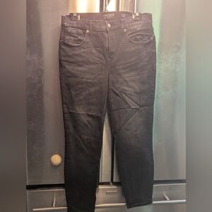 Women's Ava Lucky Brand Black Mid Rise Skinny Ankle Jeans Sz 10/30